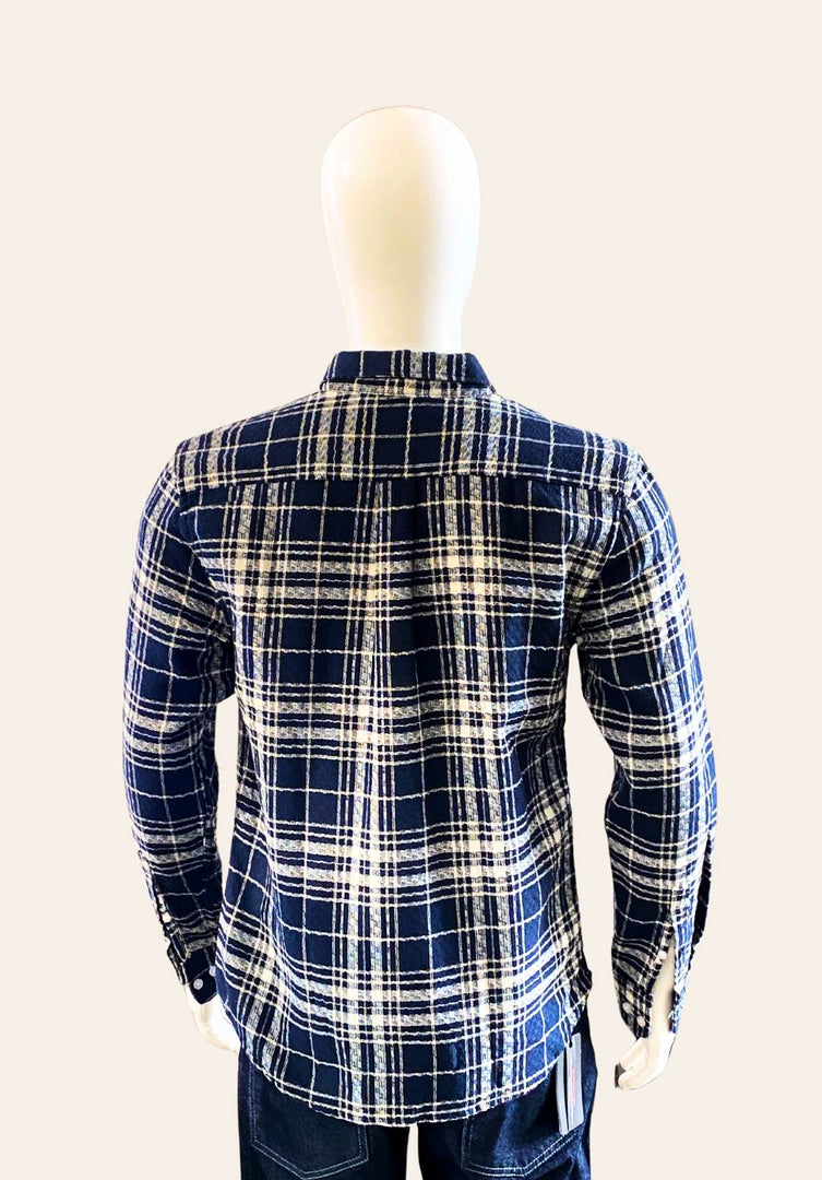 NAVY BLUE CHECKERED SHIRT