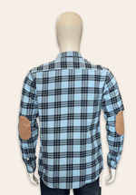 Load image into Gallery viewer, BLUE BLACK PLAID FLANNEL SHIRT
