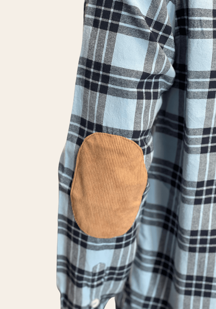BLUE BLACK PLAID FLANNEL SHIRT