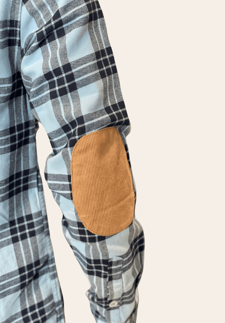 BLUE BLACK PLAID FLANNEL SHIRT