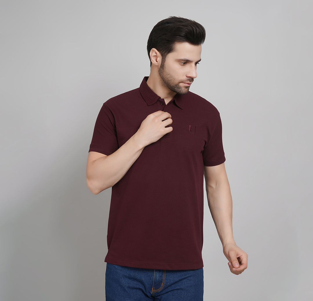 MAROON INFINITY POLO