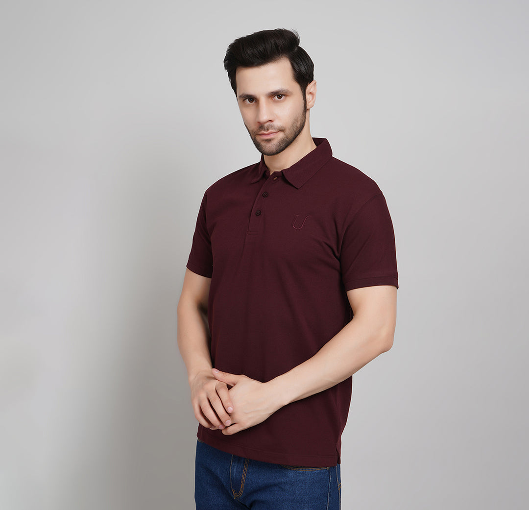 MAROON INFINITY POLO