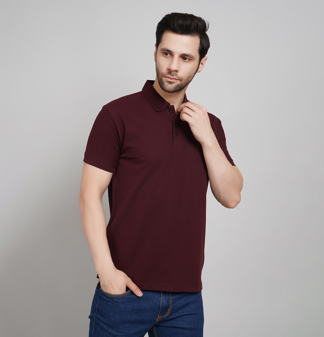 MAROON INFINITY POLO