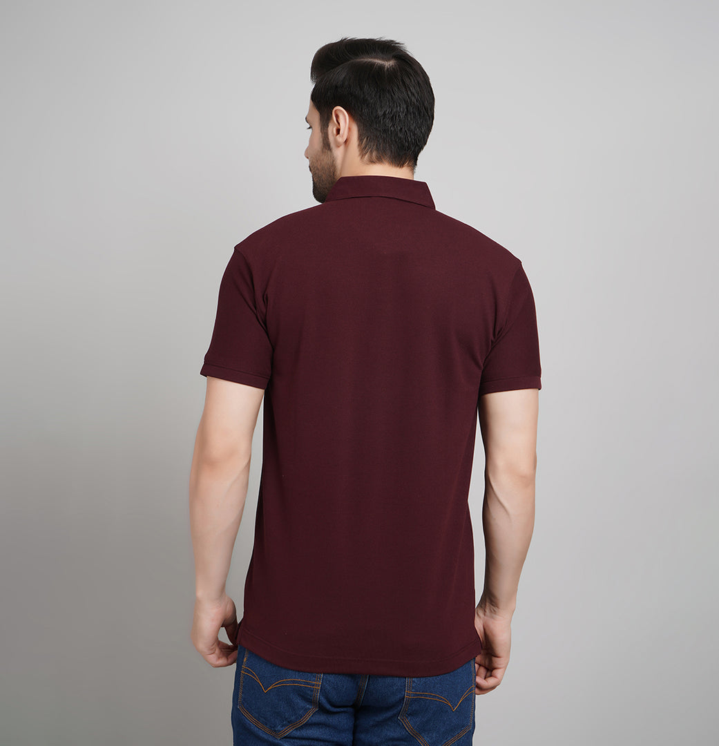 MAROON INFINITY POLO