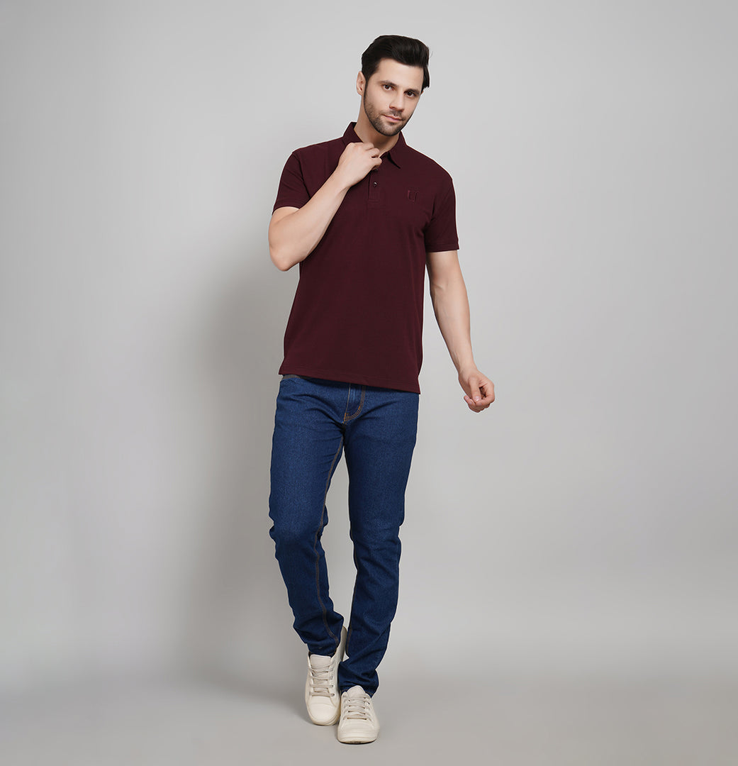 MAROON INFINITY POLO