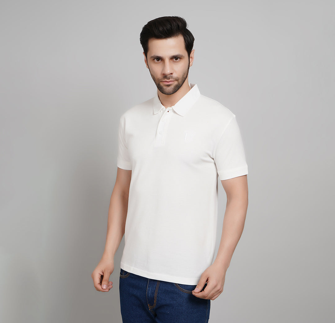 WHITE INFINITY POLO